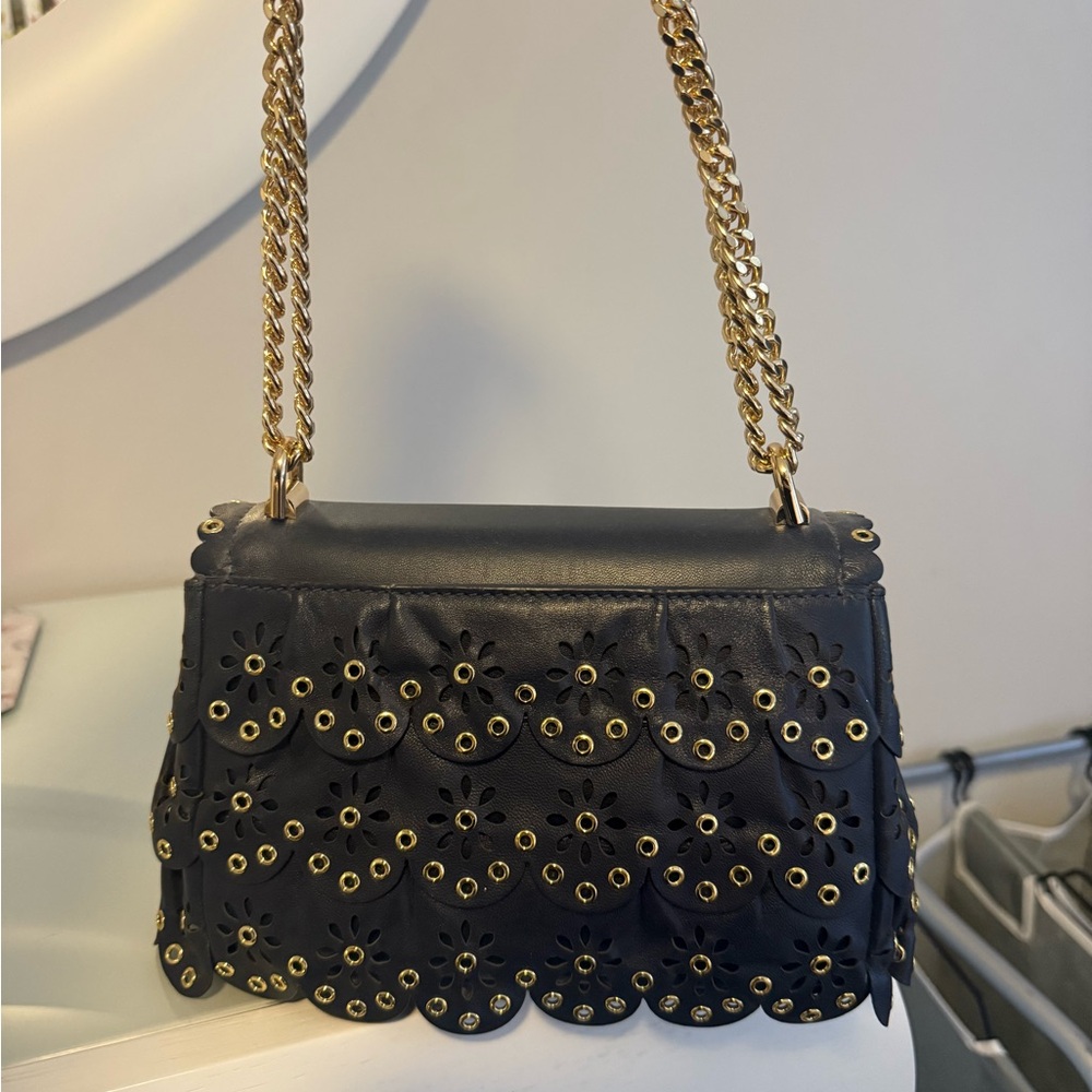 Michael Kors Black Crossbody Bag with Gold Accents - Picture 3 of 5